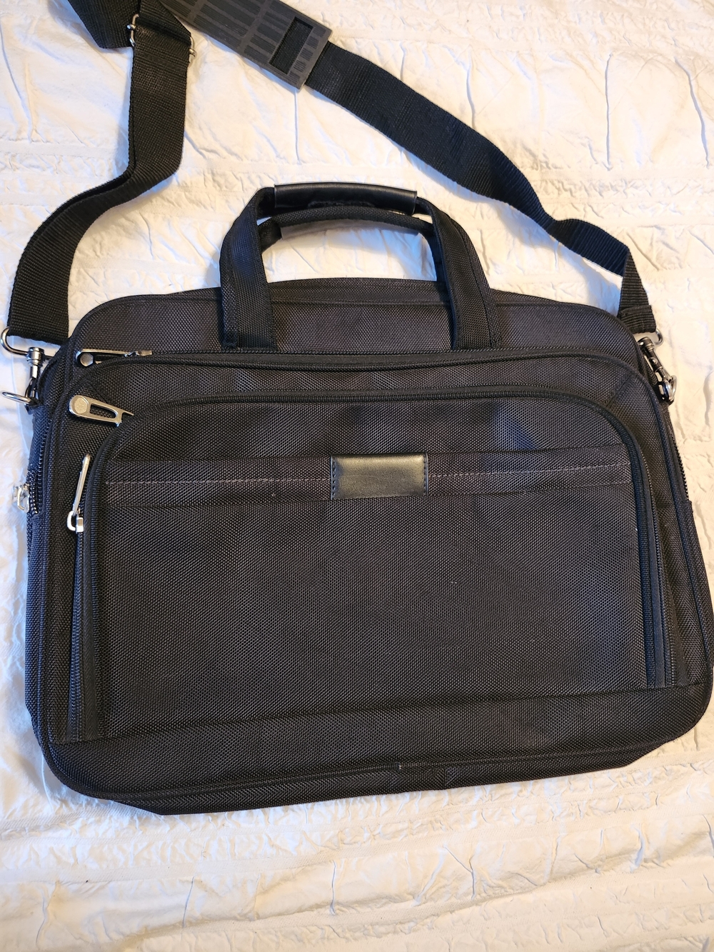 Black Mens Laptop Briefcase - Classic Carry Bag